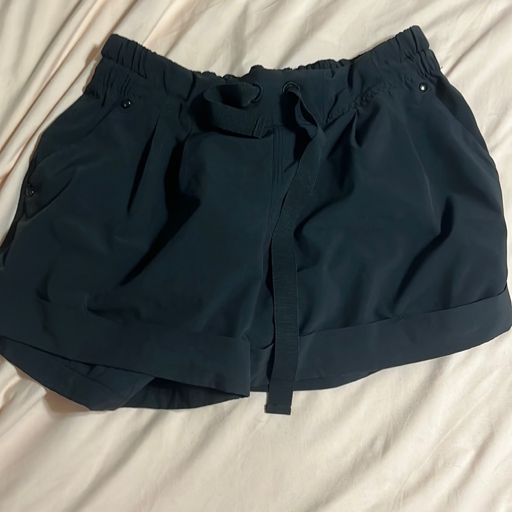 black shorts